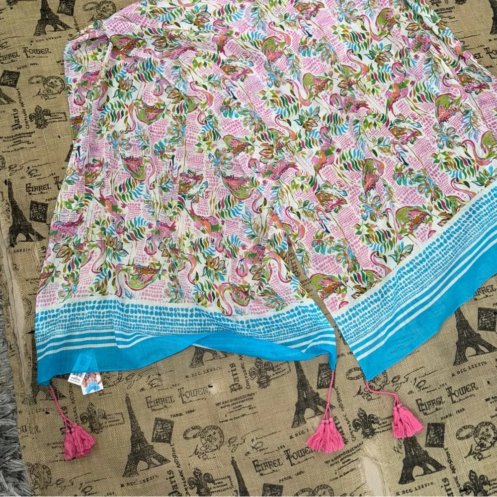 Charlie Paige NWT! Pink/ Multi Flamingo Print Scarf
Made In India - Picture 9 of 14